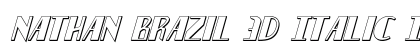 Nathan Brazil 3D Italic Italic font free download
