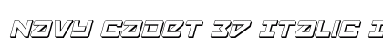 Navy Cadet 3D Italic Italic Font Preview
