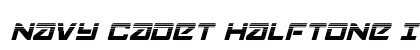 Navy Cadet Halftone Italic Italic Font Preview