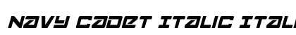 Navy Cadet Italic Italic Font Preview