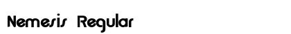 Nemesis Regular Font Preview