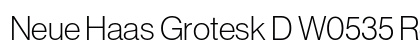 Neue Haas Grotesk D W0535 Regular font free download
