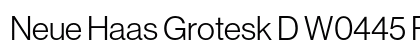 Neue Haas Grotesk D W0445 Regular font free download
