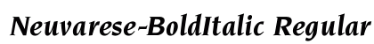 Neuvarese-BoldItalic Regular font free download