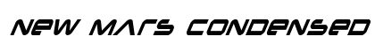 New Mars Condensed Italic Condensed Italic Font Preview