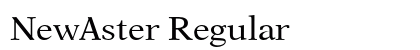NewAster Regular Preview