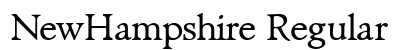 NewHampshire Regular Font NewHampshire Regular Font Preview