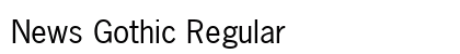 News Gothic Regular Preview