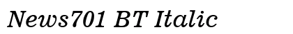 News701 BT Italic font free download