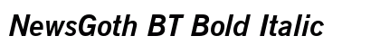 NewsGoth BT Bold Italic preview NewsGoth BT Bold Italic preview