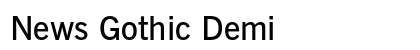 News Gothic Demi font free download