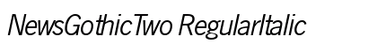 NewsGothicTwo RegularItalic Preview