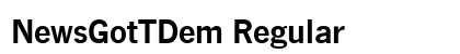 NewsGotTDem Regular Font Preview