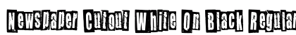Newspaper Cutout White On Black Regular Font Preview