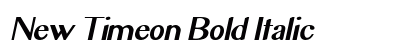 New Timeon Bold Italic Preview