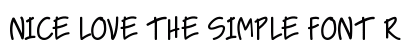 NICE LOVE THE SIMPLE FONT Regular font free download
