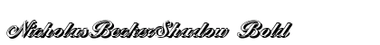 NicholasBeckerShadow Bold font free download