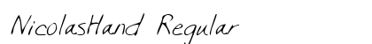 NicolasHand Regular font free download