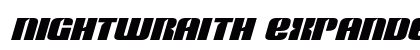 Nightwraith Expanded Italic Expanded Italic preview