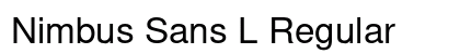 Nimbus Sans L Regular Preview