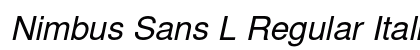 Nimbus Sans L Regular Italic Preview