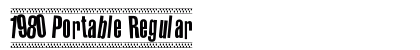 1980 Portable Regular Font Preview