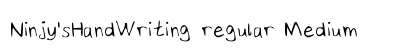 Ninjy'sHandWriting regular Medium Font Preview