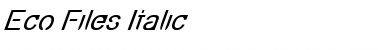 Eco-Files Italic Italic Font