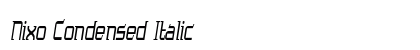 Nixo Condensed Italic font free download
