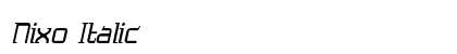 Nixo Italic Preview