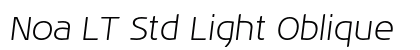 Noa LT Std Light Oblique Preview