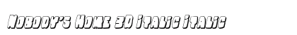 Nobody's Home 3D Italic Italic font free download