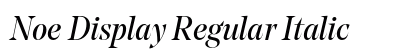 Noe Display Regular Italic font free download