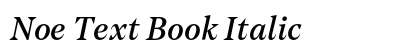 Noe Text Book Italic preview Noe Text Book Italic preview