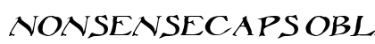 NonsenseCaps Oblique font free download