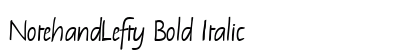 NotehandLefty Bold Italic Preview