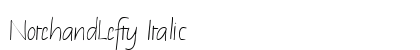 NotehandLefty Italic Preview