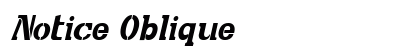 Notice Oblique Font Preview
