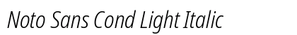 Noto Sans Cond Light Italic Preview