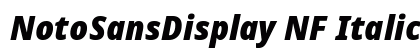 NotoSansDisplay NF Italic Preview