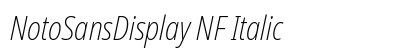 NotoSansDisplay NF Italic Preview