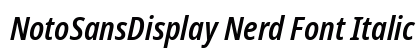 NotoSansDisplay Nerd Font Italic font free download
