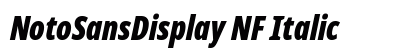 NotoSansDisplay NF Italic Preview