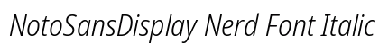 NotoSansDisplay Nerd Font Italic font free download