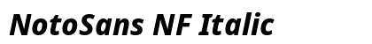 NotoSans NF Italic Preview
