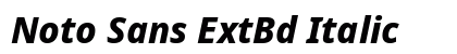 Noto Sans ExtBd Italic font free download