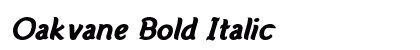 Oakvane Bold Italic Preview