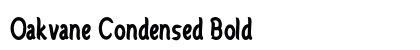 Oakvane Condensed Bold Preview