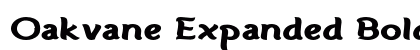 Oakvane Expanded Bold Preview