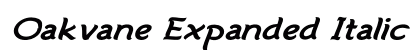 Oakvane Expanded Italic font free download